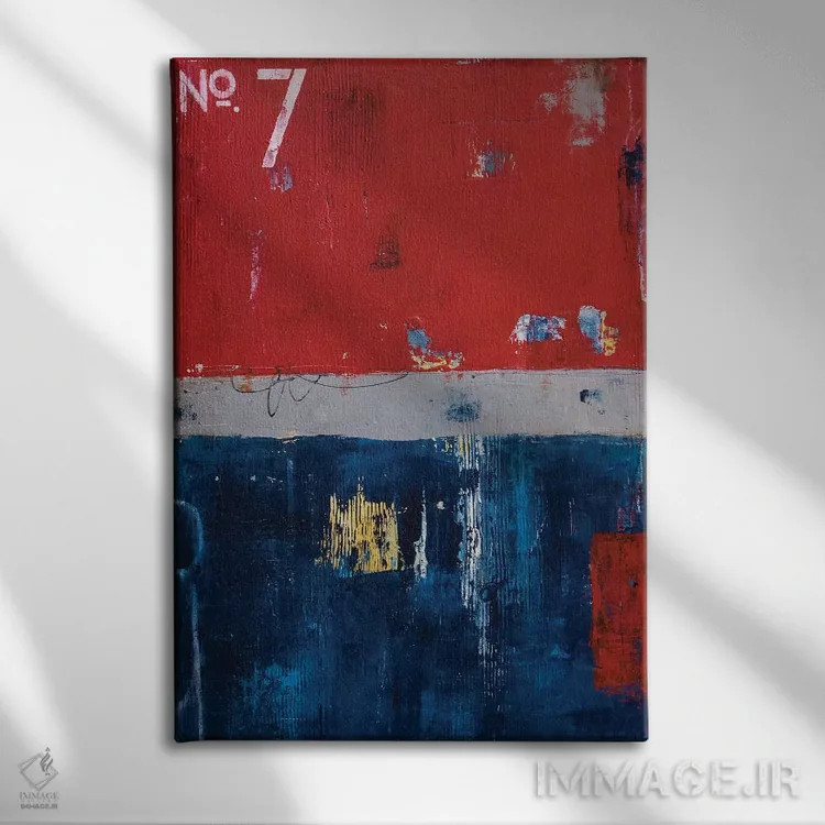 تابلو انتزاعی ایستگاه آتش نشانی شماره ۷ اثر ارین اشلی - نمای روبهرو روی دیوار