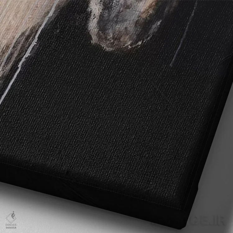 تابلو مدرن سوار روح اثر ارین اشلی - نمای نزدیک بافت بوم