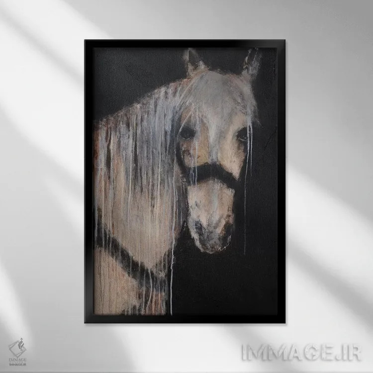 تابلو مدرن سوار روح اثر ارین اشلی - نمای قابدار مشکی