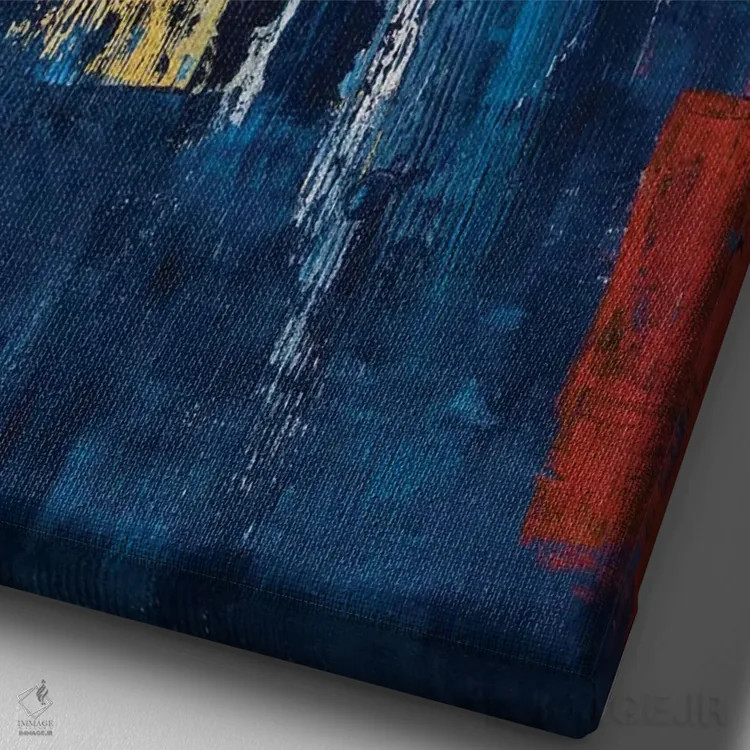 تابلو انتزاعی ایستگاه آتش نشانی شماره ۷ اثر ارین اشلی - نمای نزدیک بافت بوم