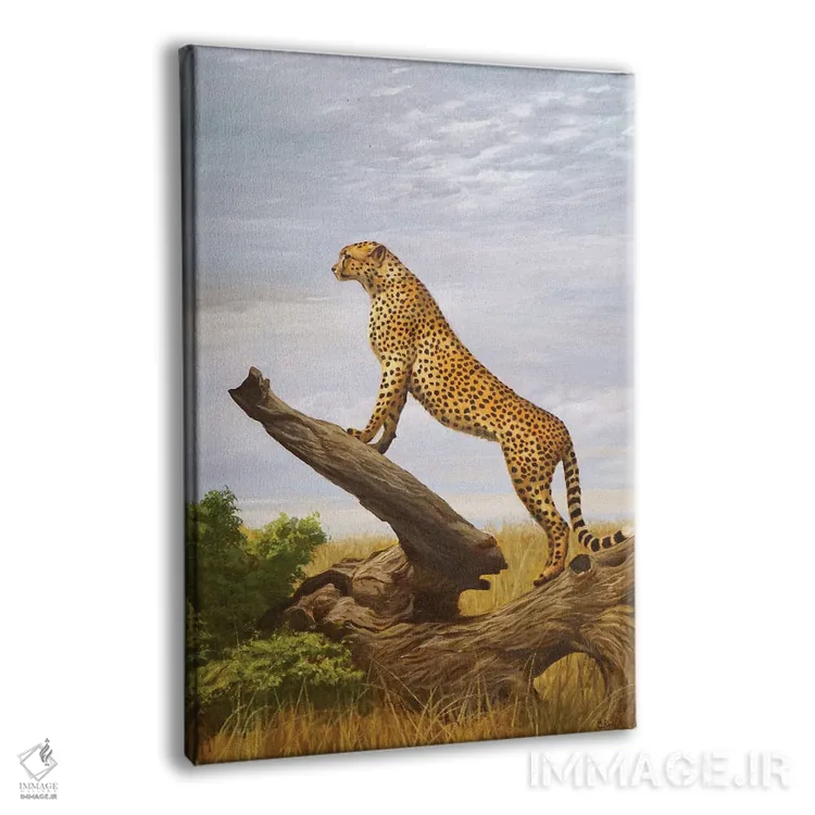 تابلو دکوراتیو یوزپلنگ اثر اوگنیا روسلیک - نمای پرسپکتیو محصول