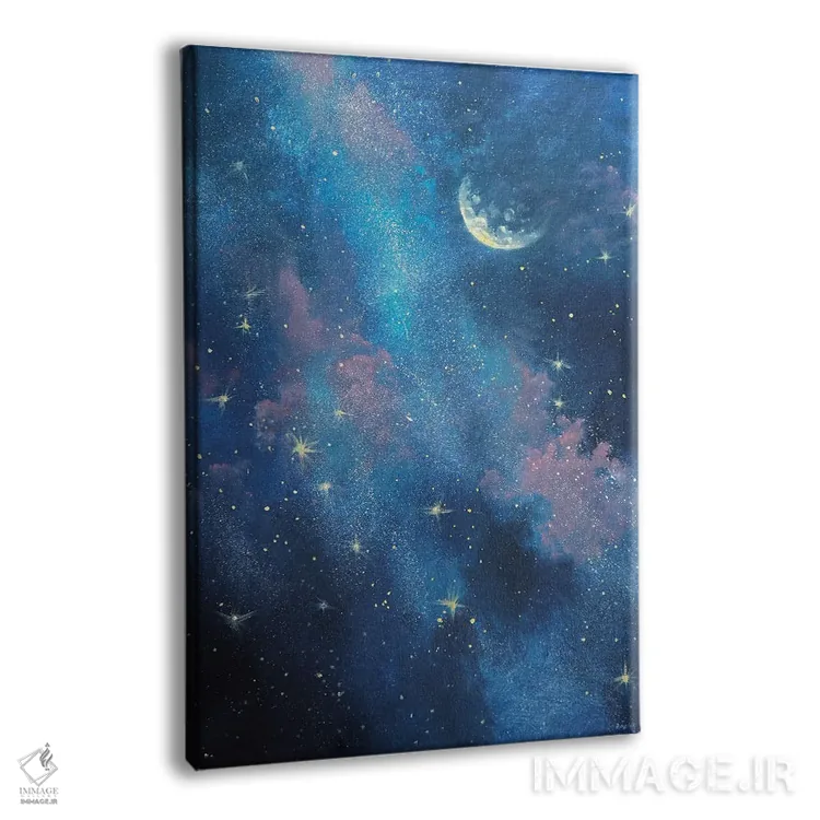 تابلو دکوراتیو ستاره ها در آسمان اثر اوگنیا روسلیک - نمای پرسپکتیو محصول