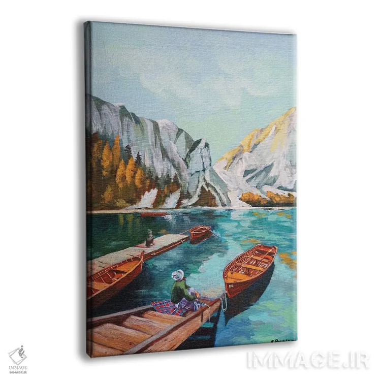 تابلو دکوراتیو دریاچه بریس I اثر اوگنیا روسلیک - نمای پرسپکتیو محصول