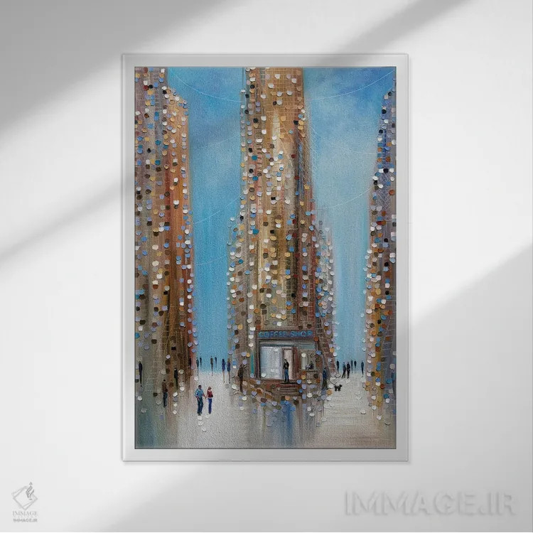 تابلو دکوراتیو کافی شاپ اثر اکاترینا ارمیلکینا - نمای قابدار سفید