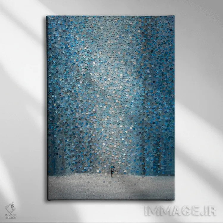 تابلو انتزاعی بوسه بی نهایت اثر اکاترینا ارمیلکینا - نمای روبهرو روی دیوار