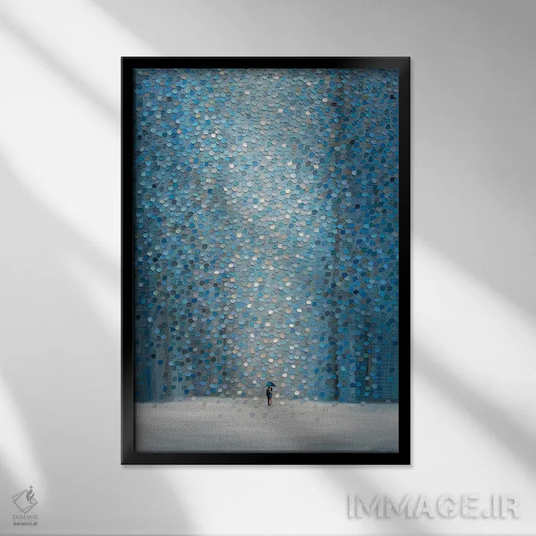 تابلو انتزاعی بوسه بی نهایت اثر اکاترینا ارمیلکینا - نمای قابدار مشکی