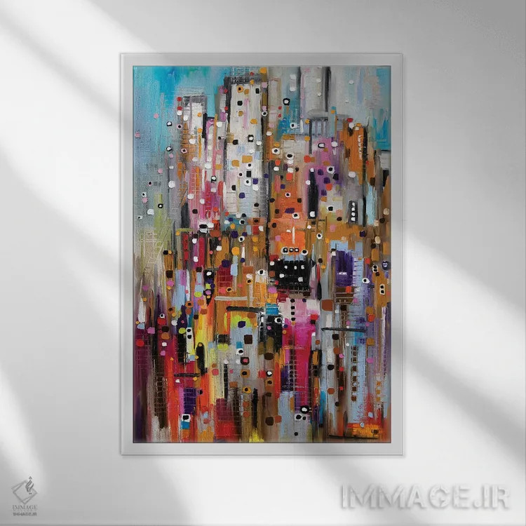 تابلو انتزاعی سرزمین عجایب اثر اکاترینا ارمیلکینا - نمای قابدار سفید