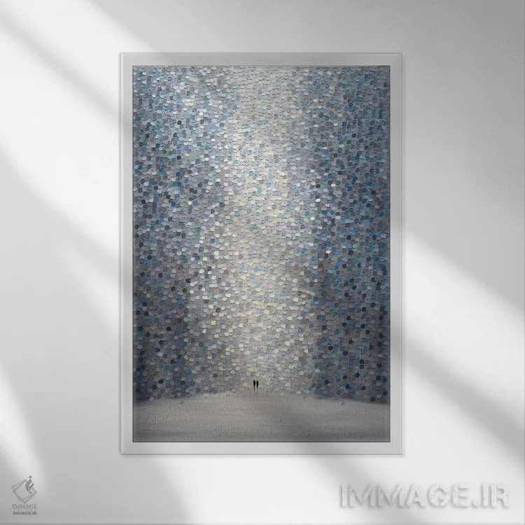 تابلو انتزاعی سرخوشی اثر اکاترینا ارمیلکینا - نمای قابدار سفید
