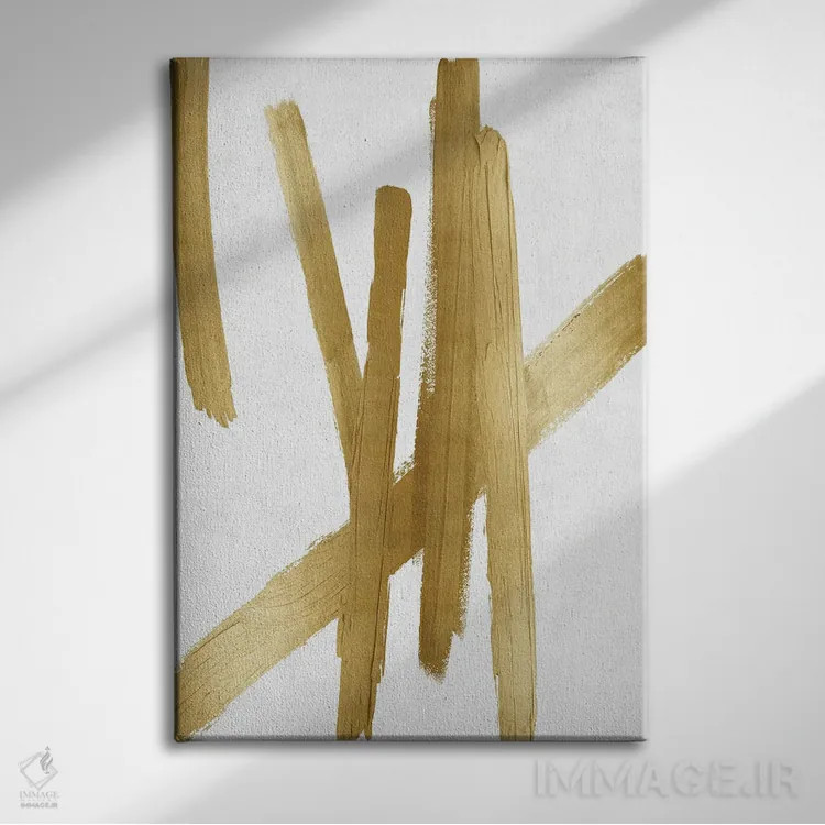 تابلو مینیمال چهارراه های طلایی IV اثر الی رابرتز - نمای روبهرو روی دیوار