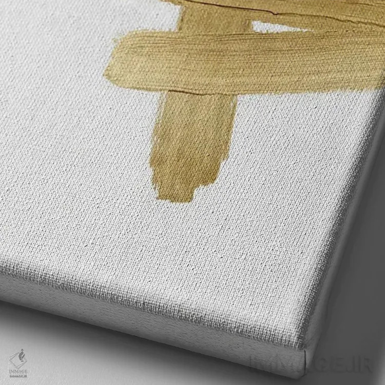 تابلو مینیمال چهارراه های طلایی III اثر الی رابرتز - نمای نزدیک بافت بوم