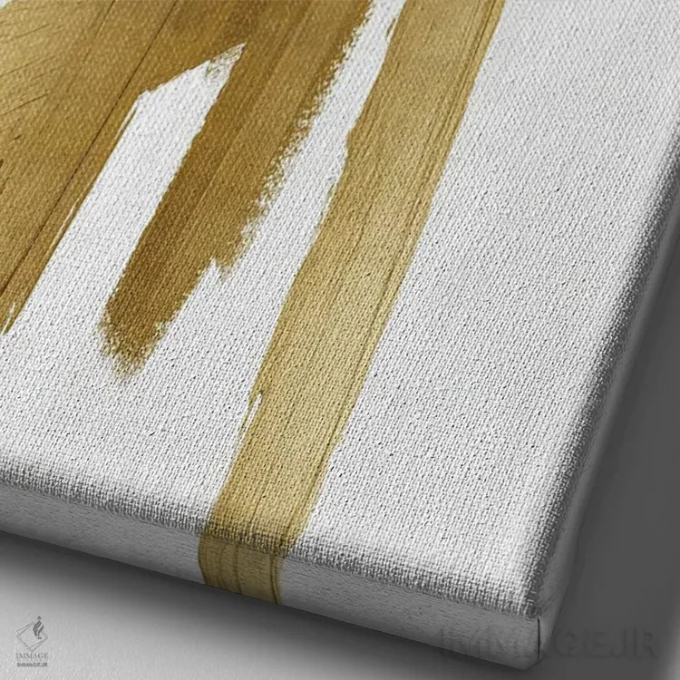 تابلو مینیمال چهارراه های طلایی IV اثر الی رابرتز - نمای نزدیک بافت بوم