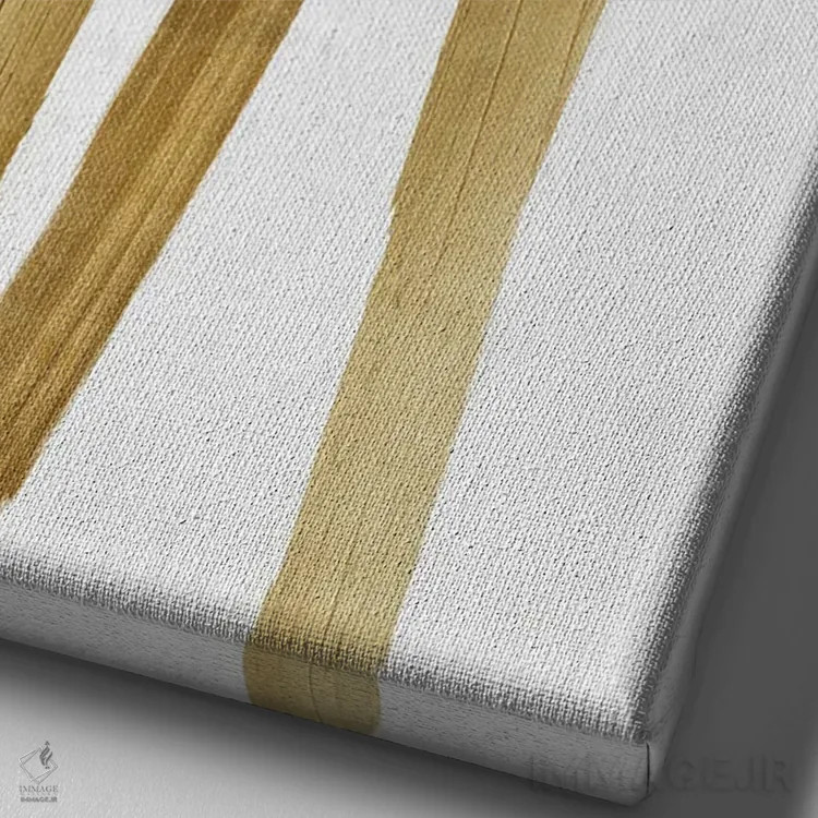 تابلو مینیمال چهارراه های طلایی I اثر الی رابرتز - نمای نزدیک بافت بوم