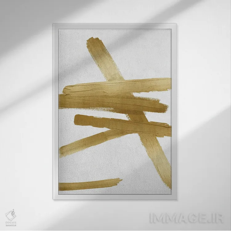 تابلو مینیمال چهارراه های طلایی II اثر الی رابرتز - نمای قابدار سفید