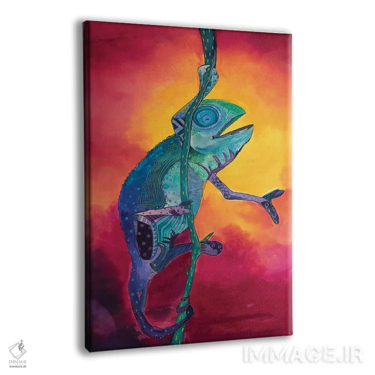 تابلو دکوراتیو آفتاب پرست آوازخوان اثر امیلی رید - نمای پرسپکتیو محصول