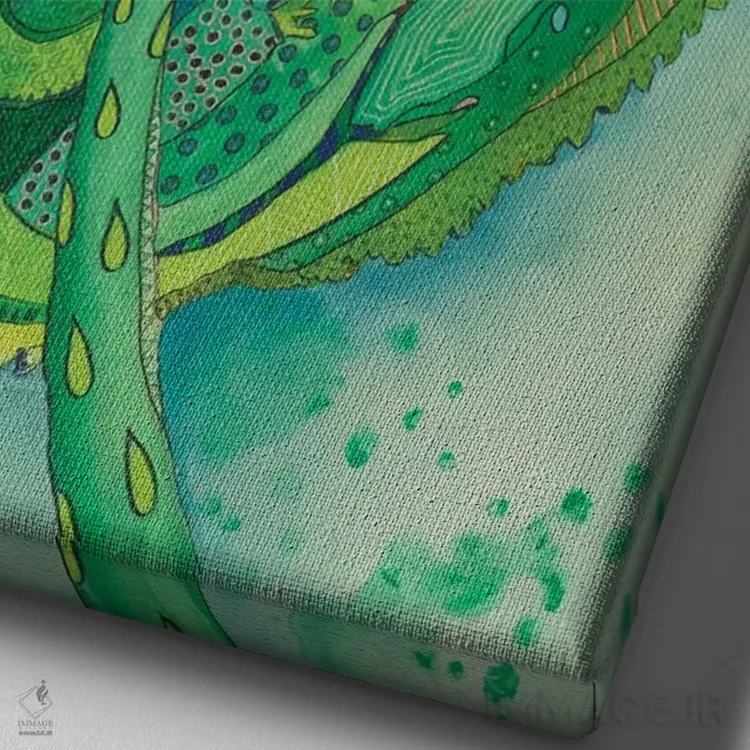 تابلو دکوراتیو جولیان آفتاب پرست اثر امیلی رید - نمای نزدیک بافت بوم