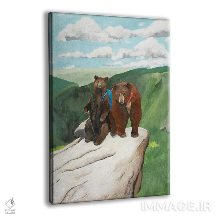 تابلو دکوراتیو خرس های کوهنورد یوسیمیتی اثر امیلی رید - نمای پرسپکتیو محصول