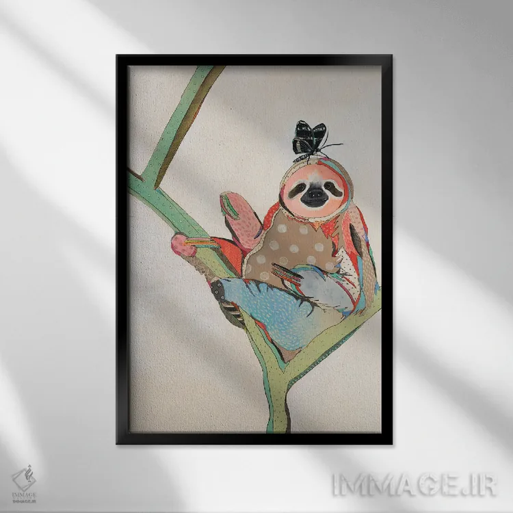 تابلو دکوراتیو کسل و پروانه اثر امیلی رید - نمای قابدار مشکی