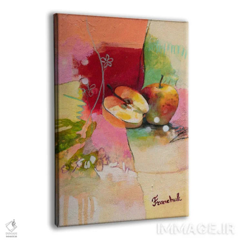 تابلو انتزاعی شکوفه های سیب ۱ اثر استر فرانچوک - نمای پرسپکتیو محصول