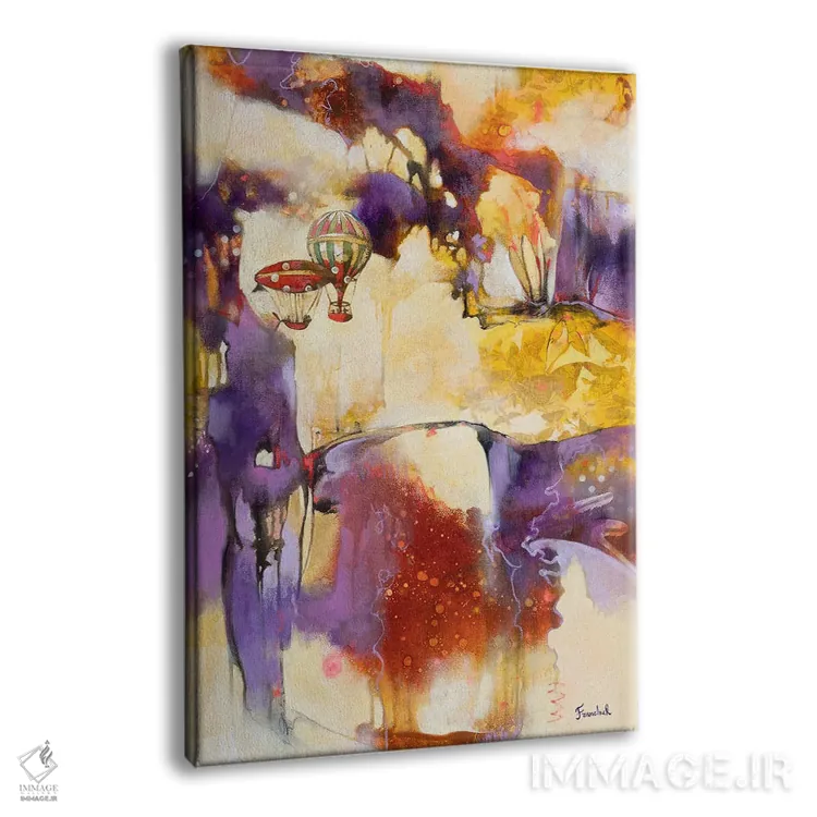 تابلو انتزاعی بادبان های ابری ۲ اثر استر فرانچوک - نمای پرسپکتیو محصول