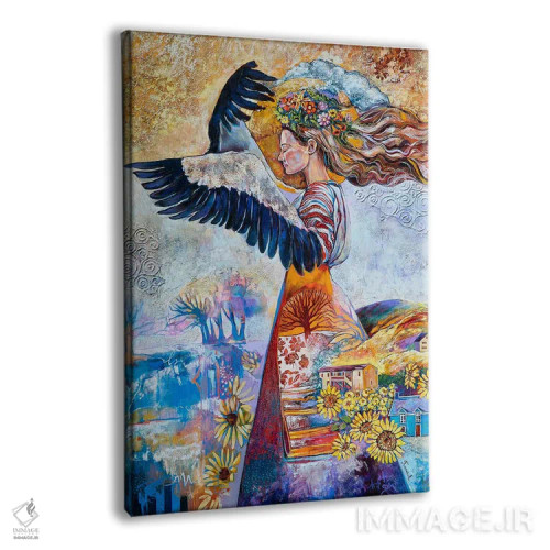 تابلو دکوراتیو بال های لطافت اثر استر فرانچوک - نمای پرسپکتیو محصول