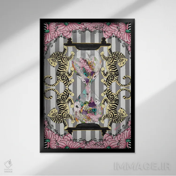 تابلو دکوراتیو زندگی را تکرار کن اثر الیزابت ساندیکجی - نمای قابدار مشکی