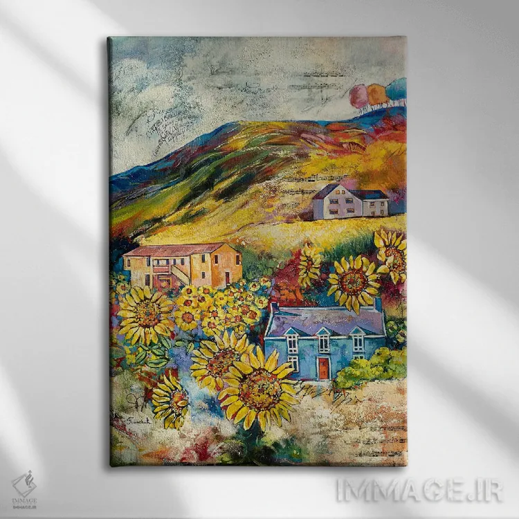 تابلو دکوراتیو مناطق مرتفع اثر استر فرانچوک - نمای روبهرو روی دیوار