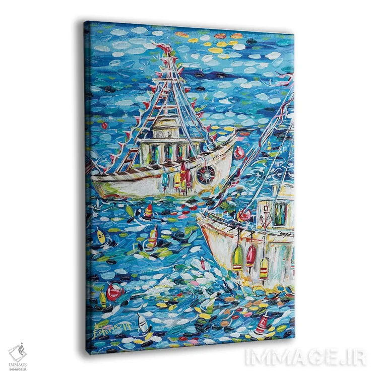 تابلو دکوراتیو زندگی ماهیگیر اثر استل گرنگس - نمای پرسپکتیو محصول