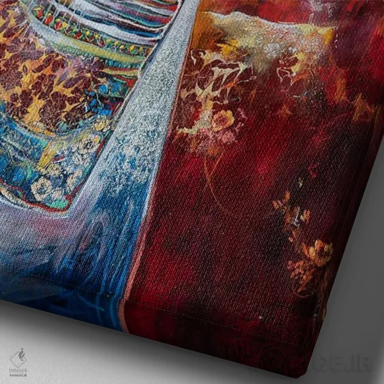 تابلو دکوراتیو سرود نوسازی اثر استر فرانچوک - نمای نزدیک بافت بوم