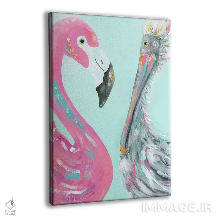 تابلو دکوراتیو جفت متفاوت اثر استل گرنگس - نمای پرسپکتیو محصول