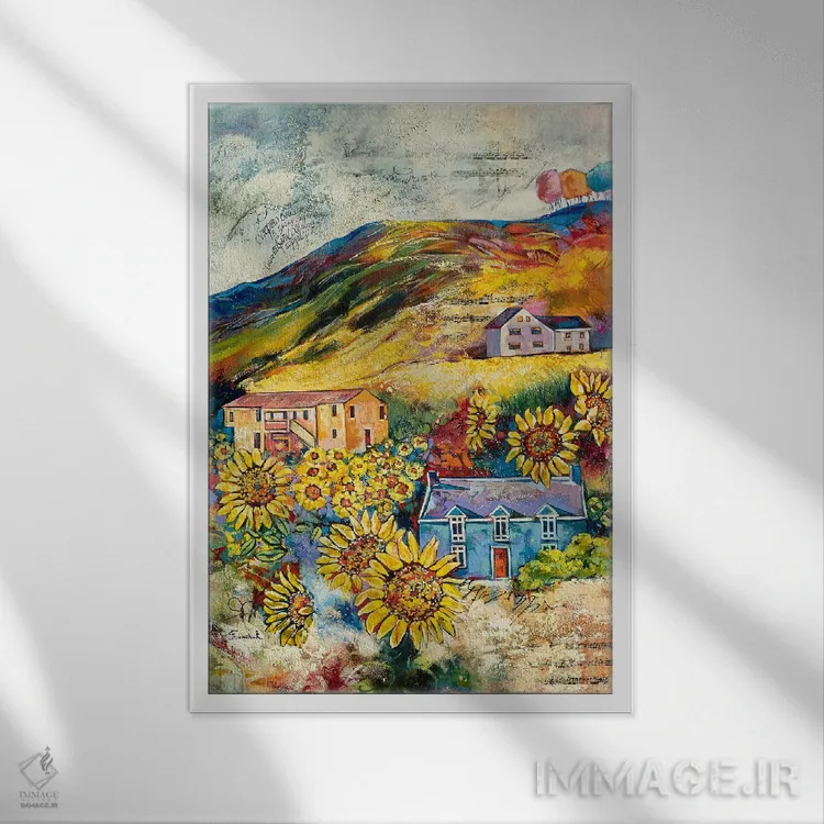 تابلو دکوراتیو مناطق مرتفع اثر استر فرانچوک - نمای قابدار سفید