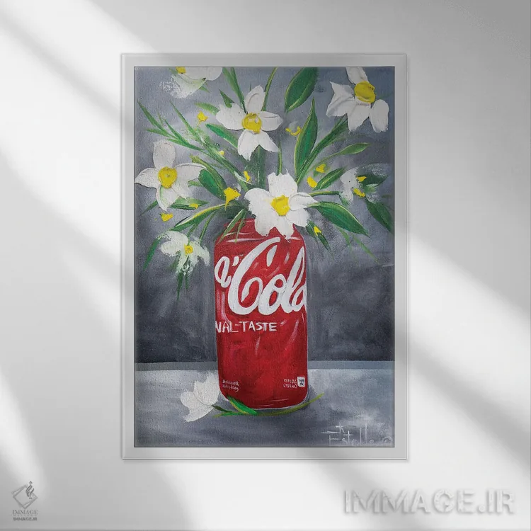 تابلو دکوراتیو هماهنگی کامل اثر استل گرنگس - نمای قابدار سفید