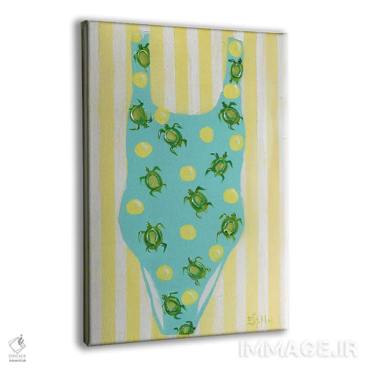 تابلو دکوراتیو مایوی سبز اثر استل گرنگس - نمای پرسپکتیو محصول