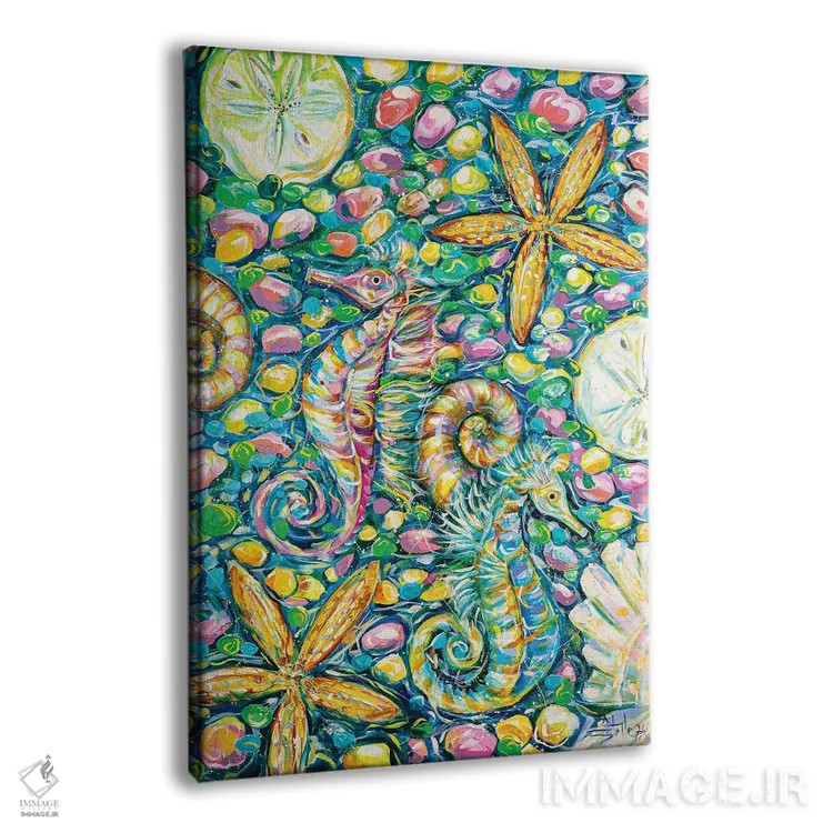 تابلو دکوراتیو جشن دریایی اثر استل گرنگس - نمای پرسپکتیو محصول