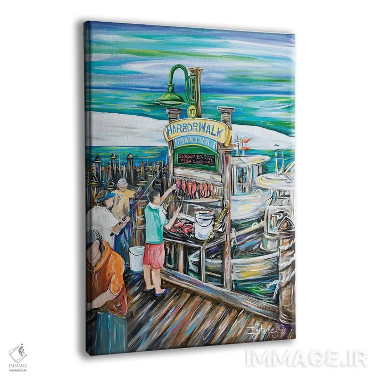 تابلو دکوراتیو صیادی روز اثر استل گرنگس - نمای پرسپکتیو محصول