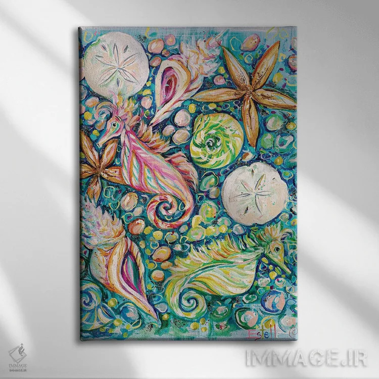 تابلو دکوراتیو صدف شناسی اثر استل گرنگس - نمای روبهرو روی دیوار