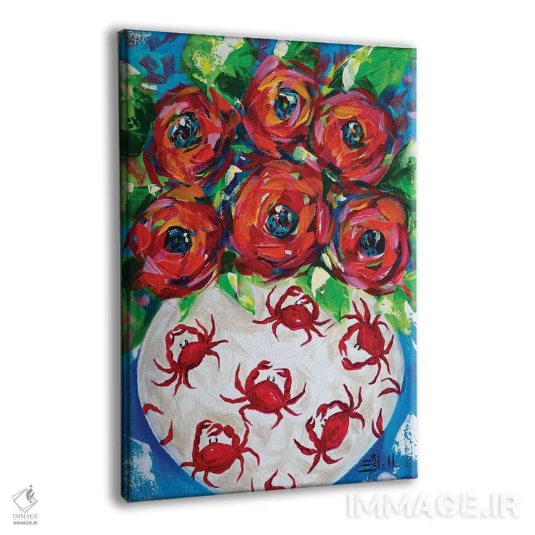 تابلو دکوراتیو شکوفه های خرچنگ ساحلی اثر استل گرنگس - نمای پرسپکتیو محصول