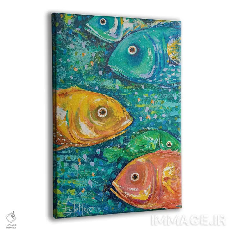 تابلو دکوراتیو قصه های ماهی ۲ اثر استل گرنگس - نمای پرسپکتیو محصول