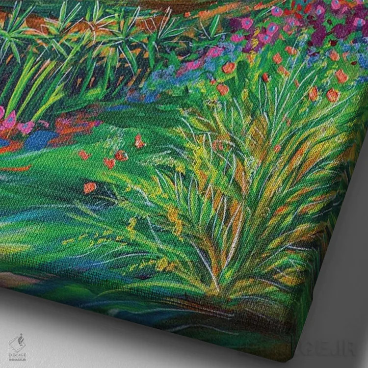 تابلو دکوراتیو مارگاریتاویل اثر استل گرنگس - نمای نزدیک بافت بوم