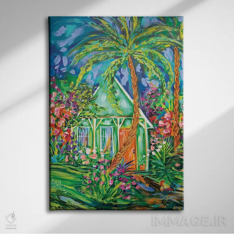 تابلو دکوراتیو خانه ی صدفی اثر استل گرنگس - نمای روبهرو روی دیوار