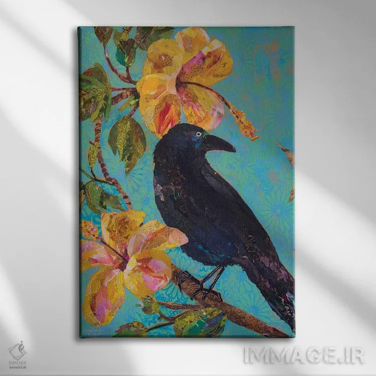 تابلو دکوراتیو پرنده هاوایی ۱ اثر الیزابت سن هیلر - نمای روبهرو روی دیوار