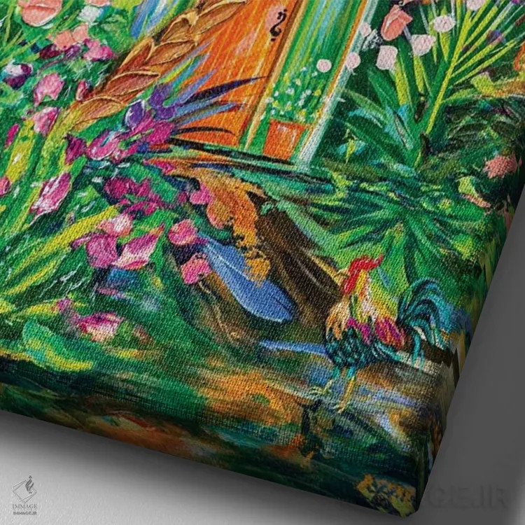 تابلو دکوراتیو خانه ی صدفی اثر استل گرنگس - نمای نزدیک بافت بوم