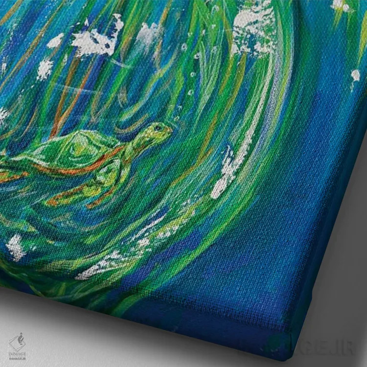 تابلو دکوراتیو افسون پنهان اثر استل گرنگس - نمای نزدیک بافت بوم