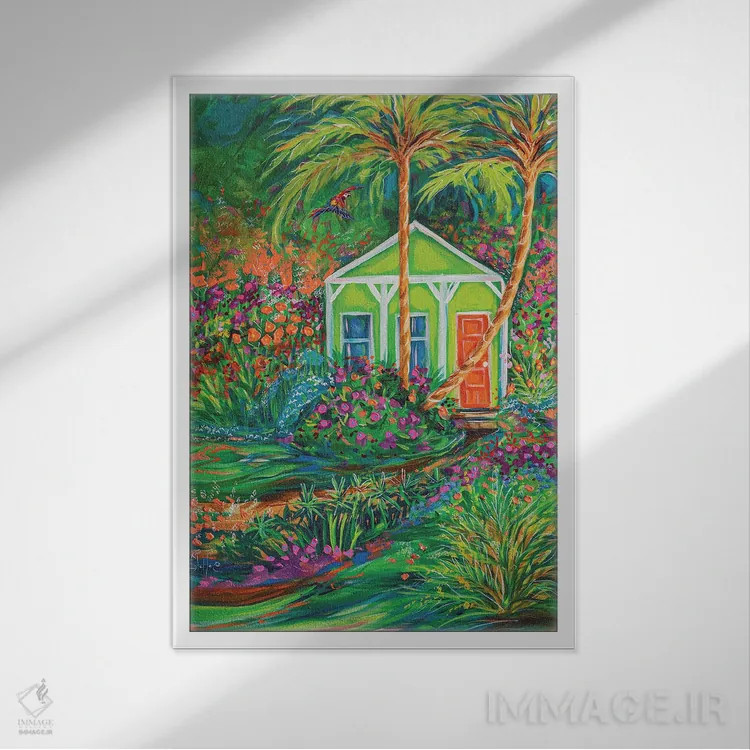 تابلو دکوراتیو مارگاریتاویل اثر استل گرنگس - نمای قابدار سفید