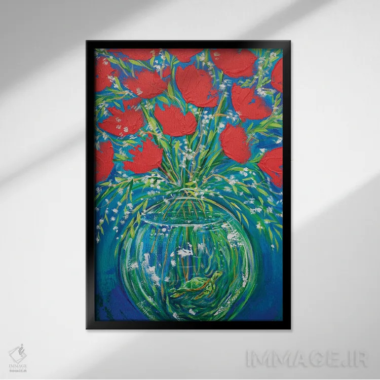 تابلو دکوراتیو افسون پنهان اثر استل گرنگس - نمای قابدار مشکی