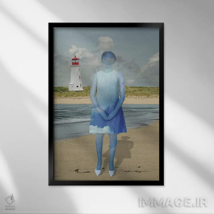 تابلو دکوراتیو راه پیمای ابرها اثر دیاندرا لی - نمای قابدار مشکی