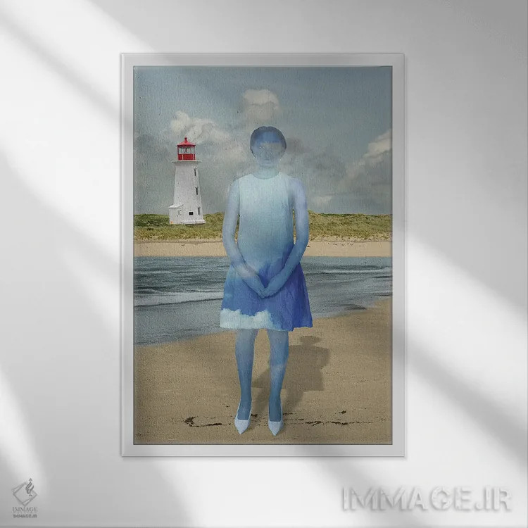 تابلو دکوراتیو راه پیمای ابرها اثر دیاندرا لی - نمای قابدار سفید