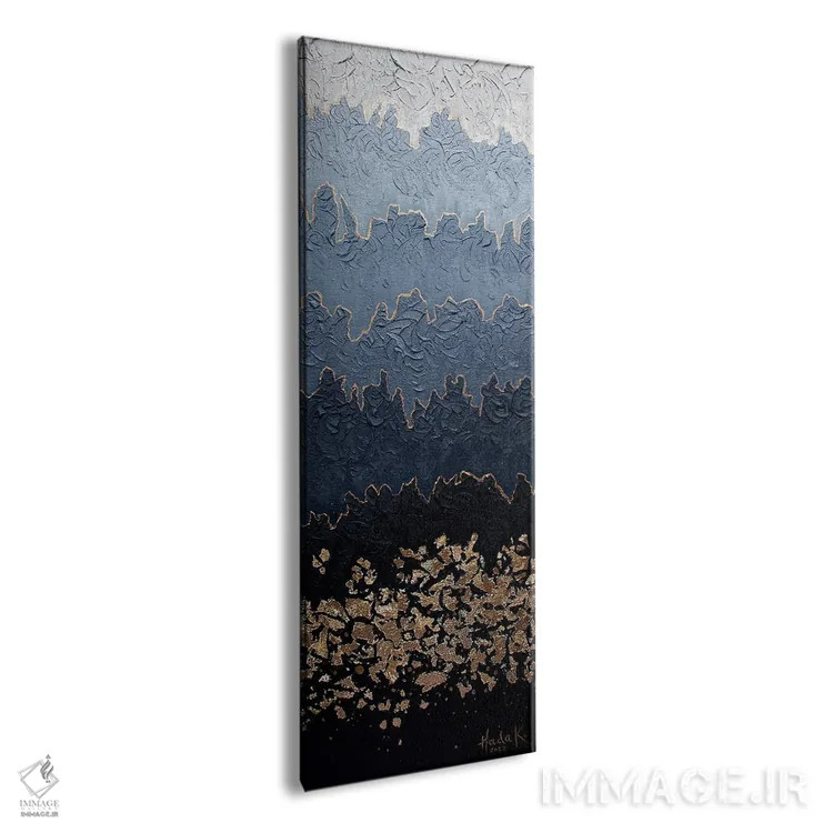 تابلو انتزاعی مه آلود اثر ندا خطیب - نمای پرسپکتیو محصول