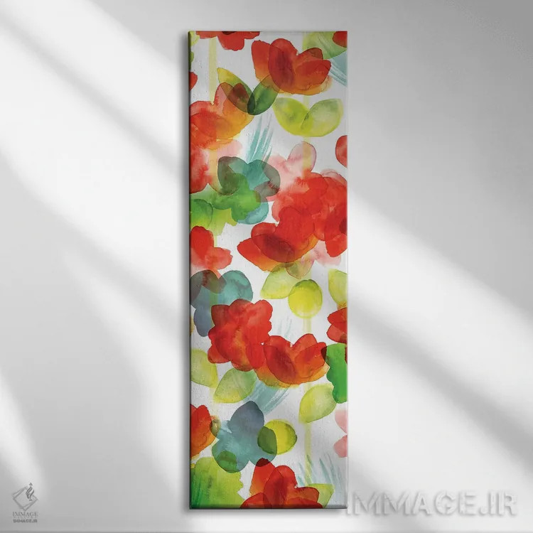 تابلو انتزاعی پنل گل های گرمسیری I اثر نوردرن لایتس - نمای روبهرو روی دیوار