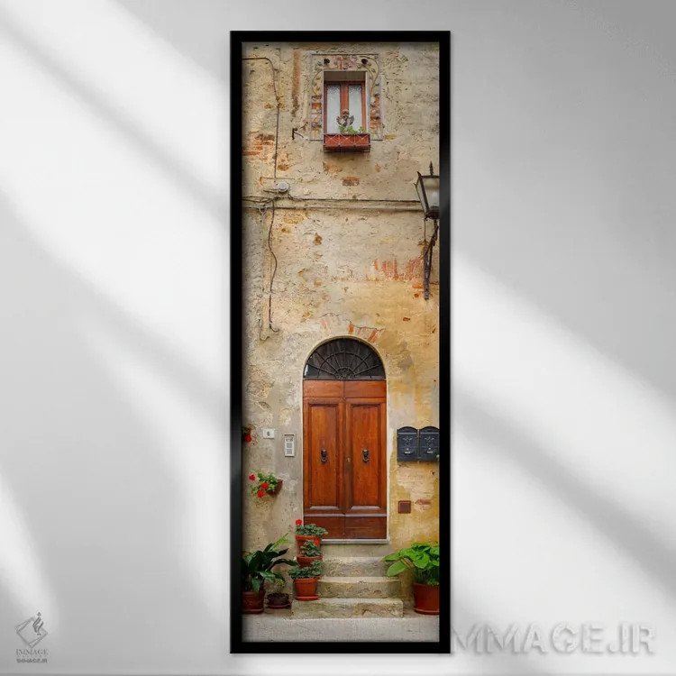 تابلو دکوراتیو Pienza, Italy,خوش آمد، پینتزا، ایتالیا اثر جیم نیلسن - نمای قابدار مشکی