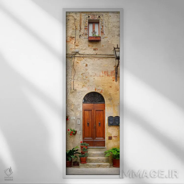 تابلو دکوراتیو Pienza, Italy,خوش آمد، پینتزا، ایتالیا اثر جیم نیلسن - نمای قابدار سفید